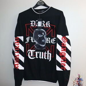 LEFT POINT Brand Graphic Crewneck Sweater. ( 3XL FITS LIKE XL )